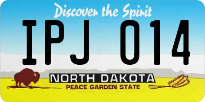 ND license plate IPJ014