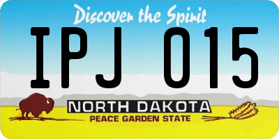ND license plate IPJ015