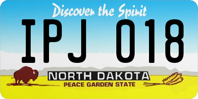 ND license plate IPJ018