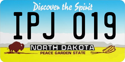 ND license plate IPJ019