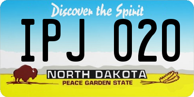 ND license plate IPJ020