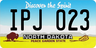ND license plate IPJ023