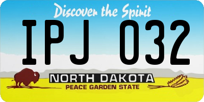 ND license plate IPJ032
