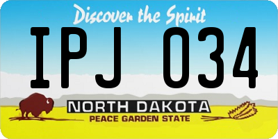 ND license plate IPJ034