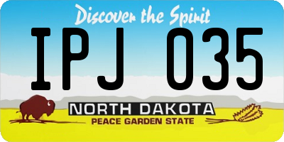 ND license plate IPJ035