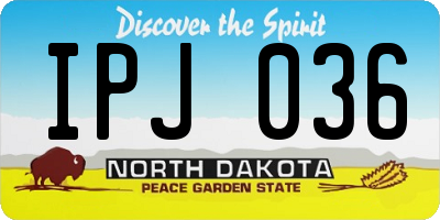 ND license plate IPJ036