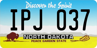 ND license plate IPJ037