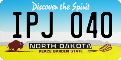 ND license plate IPJ040