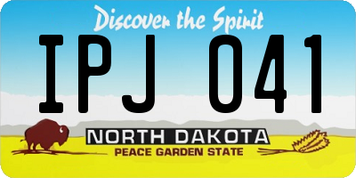 ND license plate IPJ041