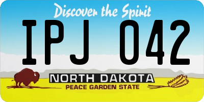 ND license plate IPJ042