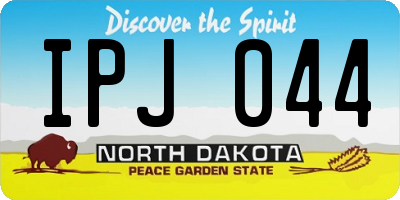 ND license plate IPJ044