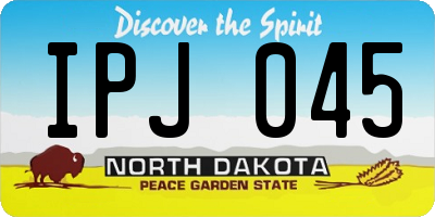 ND license plate IPJ045