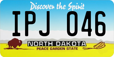 ND license plate IPJ046