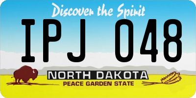 ND license plate IPJ048