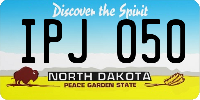 ND license plate IPJ050