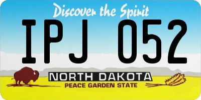 ND license plate IPJ052
