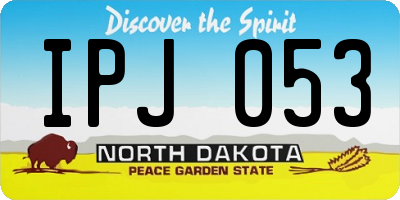 ND license plate IPJ053