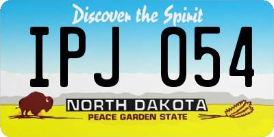 ND license plate IPJ054