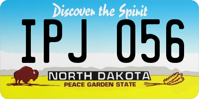 ND license plate IPJ056