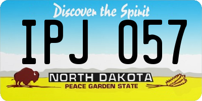 ND license plate IPJ057