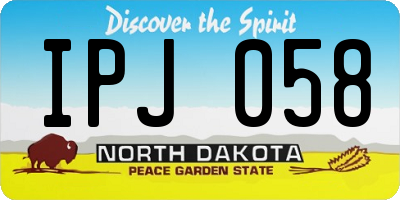 ND license plate IPJ058