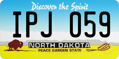 ND license plate IPJ059