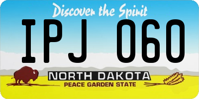 ND license plate IPJ060