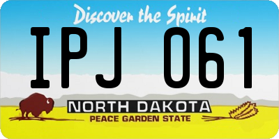 ND license plate IPJ061