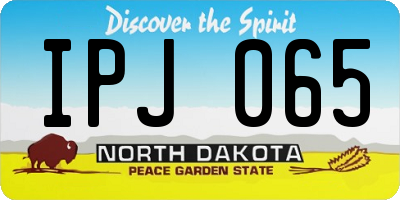 ND license plate IPJ065