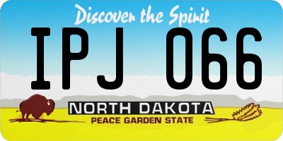 ND license plate IPJ066
