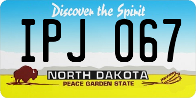 ND license plate IPJ067