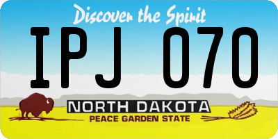 ND license plate IPJ070