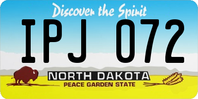 ND license plate IPJ072