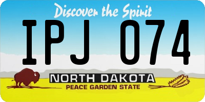 ND license plate IPJ074
