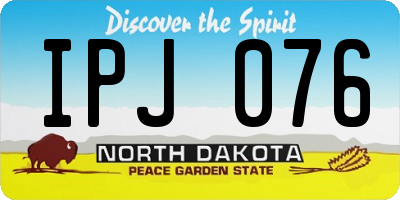ND license plate IPJ076