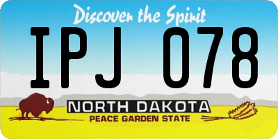 ND license plate IPJ078