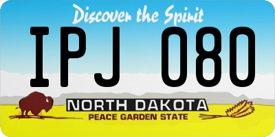 ND license plate IPJ080