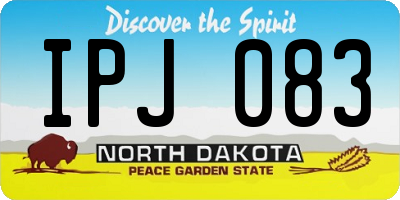 ND license plate IPJ083