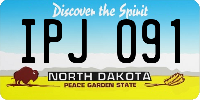 ND license plate IPJ091