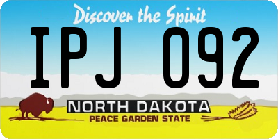 ND license plate IPJ092
