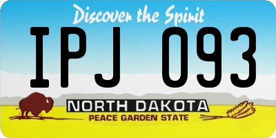 ND license plate IPJ093
