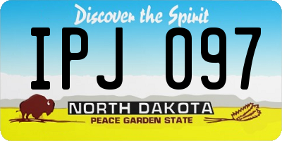 ND license plate IPJ097