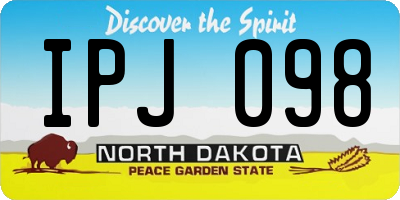 ND license plate IPJ098