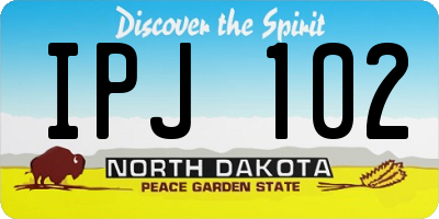 ND license plate IPJ102