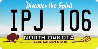 ND license plate IPJ106