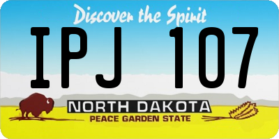 ND license plate IPJ107