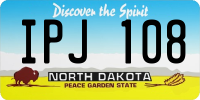 ND license plate IPJ108