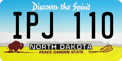 ND license plate IPJ110