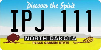 ND license plate IPJ111