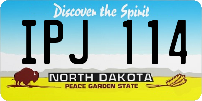ND license plate IPJ114